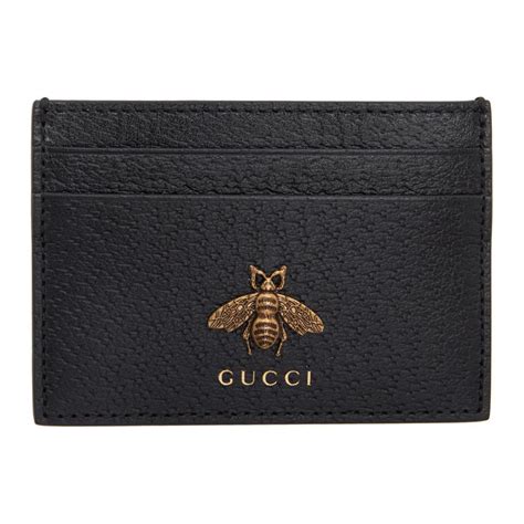 gucci bee card holder mens|Gucci microguccissima card holder.